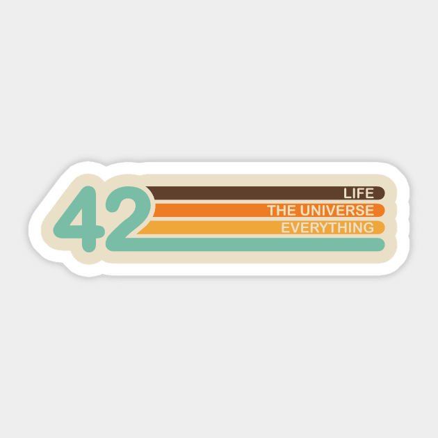 The Meaning of Life Sticker by designedbygeeks